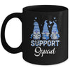 Gnomies Support Squad Blue Ribbon Colon Cancer Awareness Mug | teecentury