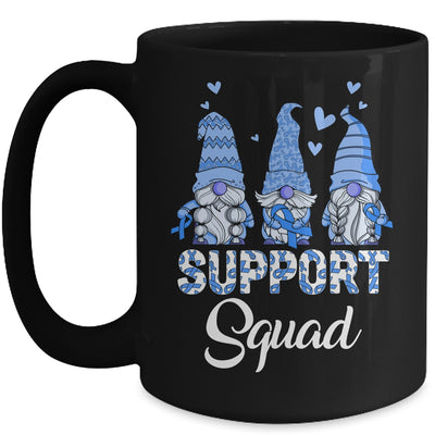 Gnomies Support Squad Blue Ribbon Colon Cancer Awareness Mug | teecentury