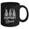 Gnomies Support Squad Grey Ribbon Brain Cancer Awareness Mug | teecentury