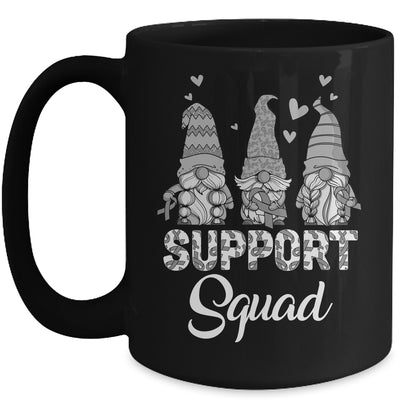 Gnomies Support Squad Grey Ribbon Brain Cancer Awareness Mug | teecentury