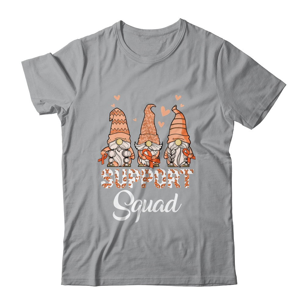 Gnomies Support Squad Orange Ribbon Leukemia MS Awareness Shirt & Hoodie | teecentury