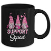 Gnomies Support Squad Pink Ribbon Breast Cancer Awareness Mug | teecentury