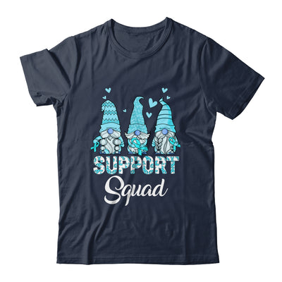 Gnomies Support Squad Teal Ribbon Ovarian Cancer Awareness Shirt & Hoodie | teecentury