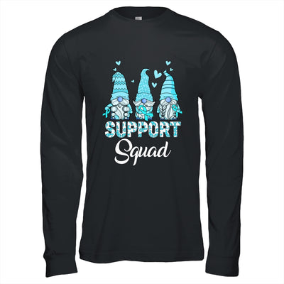 Gnomies Support Squad Teal Ribbon Ovarian Cancer Awareness Shirt & Hoodie | teecentury