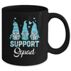 Gnomies Support Squad Teal Ribbon Ovarian Cancer Awareness Mug | teecentury