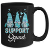 Gnomies Support Squad Teal Ribbon Ovarian Cancer Awareness Mug | teecentury