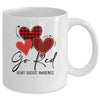 Go Red For Womens Heart Disease Awareness Month Leopard Mug | teecentury