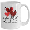 Go Red For Womens Heart Disease Awareness Month Leopard Mug | teecentury