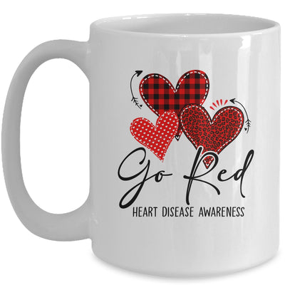 Go Red For Womens Heart Disease Awareness Month Leopard Mug | teecentury
