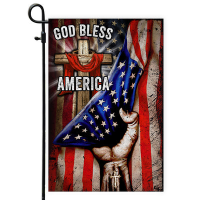 God Bless America Christian Cross Flag God Flag | Teecentury.com