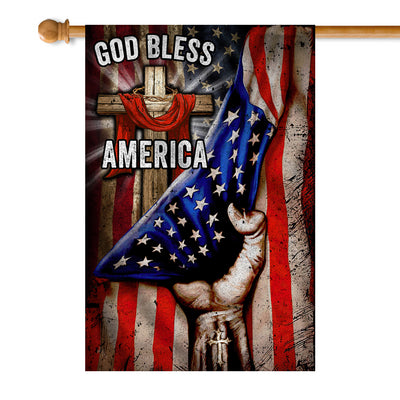 God Bless America Christian Cross Flag God Flag | Teecentury.com