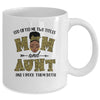 God Gifted Me Two Titles Mom And Aunt Black Woman Leopard Mug Coffee Mug | Teecentury.com