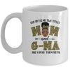 God Gifted Me Two Titles Mom And G-Ma Black Woman Leopard Mug Coffee Mug | Teecentury.com