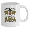 God Gifted Me Two Titles Mom And Gaga Black Woman Leopard Mug Coffee Mug | Teecentury.com
