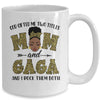 God Gifted Me Two Titles Mom And Gaga Black Woman Leopard Mug Coffee Mug | Teecentury.com