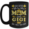 God Gifted Me Two Titles Mom And Gigi Happy Mothers Day Mug | teecentury