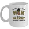 God Gifted Me Two Titles Mom And Grammy Black Woman Leopard Mug Coffee Mug | Teecentury.com