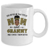God Gifted Me Two Titles Mom And Grammy Black Woman Leopard Mug Coffee Mug | Teecentury.com