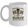 God Gifted Me Two Titles Mom And Mamaw Black Woman Leopard Mug Coffee Mug | Teecentury.com