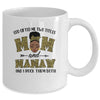 God Gifted Me Two Titles Mom And Mamaw Black Woman Leopard Mug Coffee Mug | Teecentury.com