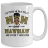 God Gifted Me Two Titles Mom And MawMaw Black Woman Leopard Mug Coffee Mug | Teecentury.com