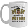 God Gifted Me Two Titles Mom And Mimi Black Woman Leopard Mug Coffee Mug | Teecentury.com