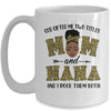 God Gifted Me Two Titles Mom And Nana Black Woman Leopard Mug Coffee Mug | Teecentury.com