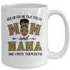 God Gifted Me Two Titles Mom And Nana Black Woman Leopard Mug Coffee Mug | Teecentury.com