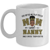 God Gifted Me Two Titles Mom And Nanny Black Woman Leopard Mug Coffee Mug | Teecentury.com