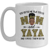 God Gifted Me Two Titles Mom And Yaya Black Woman Leopard Mug Coffee Mug | Teecentury.com