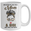 God Gifted Me Two Titles Mom Gigi Leopard Wink Mug Coffee Mug | Teecentury.com