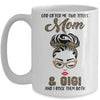 God Gifted Me Two Titles Mom Gigi Leopard Wink Mug Coffee Mug | Teecentury.com