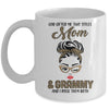 God Gifted Me Two Titles Mom Grammy Leopard Wink Mug Coffee Mug | Teecentury.com