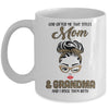 God Gifted Me Two Titles Mom Grandma Leopard Wink Mug Coffee Mug | Teecentury.com