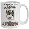 God Gifted Me Two Titles Mom Grandma Leopard Wink Mug Coffee Mug | Teecentury.com