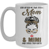 God Gifted Me Two Titles Mom Mimi Leopard Wink Mug Coffee Mug | Teecentury.com