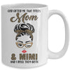 God Gifted Me Two Titles Mom Mimi Leopard Wink Mug Coffee Mug | Teecentury.com