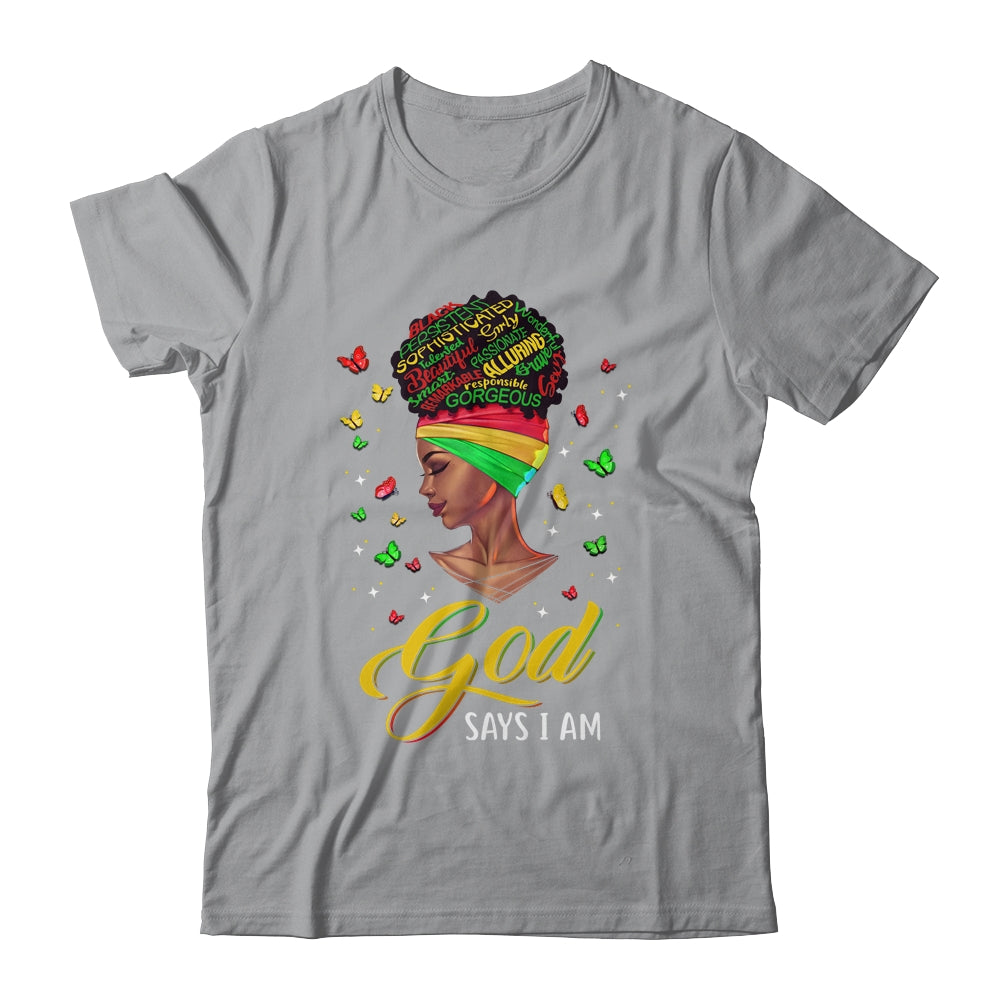 God Says I Am Black Pride African American Girl T-Shirt & Tank Top | Teecentury.com