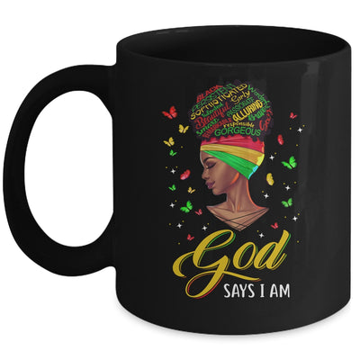 God Says I Am Black Pride African American Girl Mug Coffee Mug | Teecentury.com