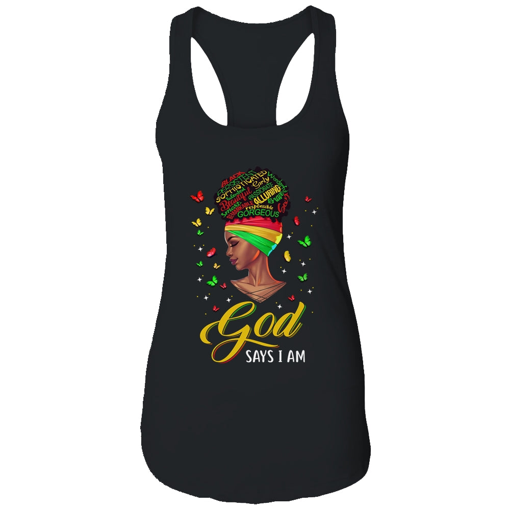 God Says I Am Black Pride African American Girl T-Shirt & Tank Top | Teecentury.com