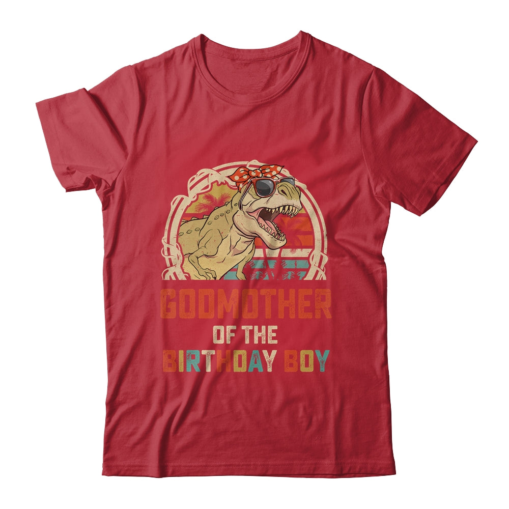 Godmother Dinosaur Of The Birthday Boy Matching Family Shirt & Hoodie | teecentury