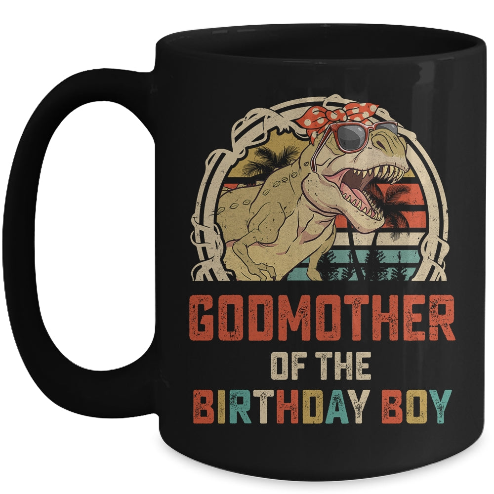 Godmother Dinosaur Of The Birthday Boy Matching Family Mug | teecentury