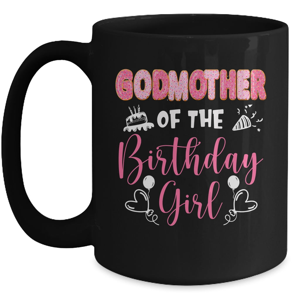 Godmother Of The Birthday Girl Family Donut Birthday Mug | teecentury