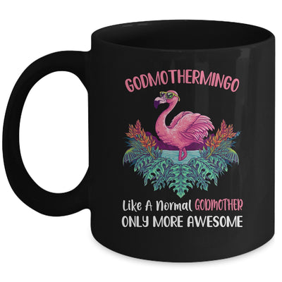 Godmothermingo Like An Godmother Only Awesome Floral Flamingo Gift Mug Coffee Mug | Teecentury.com