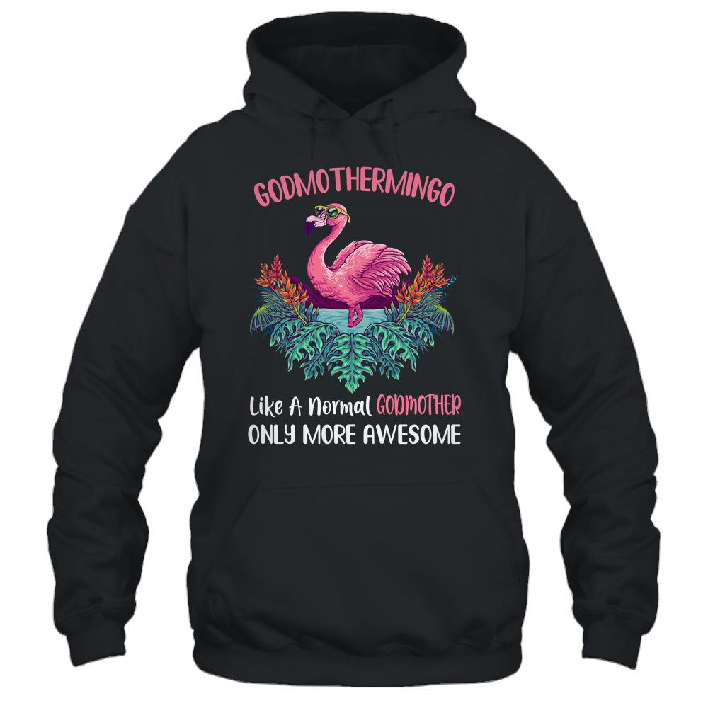 Godmothermingo Like An Godmother Only Awesome Floral Flamingo Gift T-Shirt & Hoodie | Teecentury.com