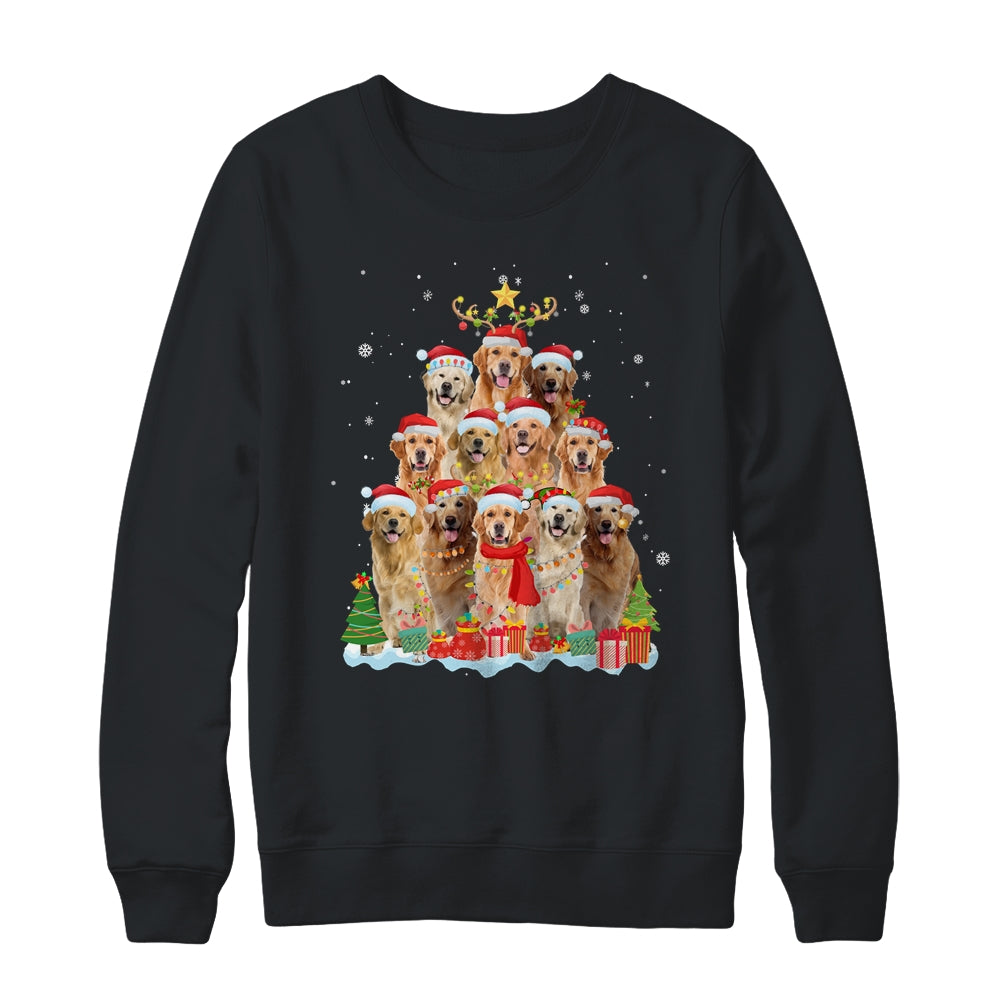 Golden Retriever Christmas Tree Pajama Xmas T-Shirt & Sweatshirt | Teecentury.com