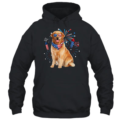 Golden Retriever Dog American USA Flag 4th of July Men Lover Shirt & Tank Top | teecentury