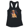 Golden Retriever Dog American USA Flag 4th of July Men Lover Shirt & Tank Top | teecentury