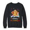 Golden Retriever Happy HalloThanksMas Halloween Christmas Shirt & Sweatshirt | teecentury