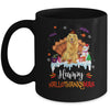 Golden Retriever Happy HalloThanksMas Halloween Christmas Mug | teecentury